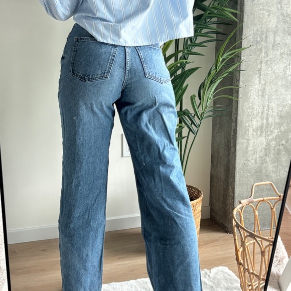 Jean bleu taille haute / Blue denim high waisted - Picture 5 of 5